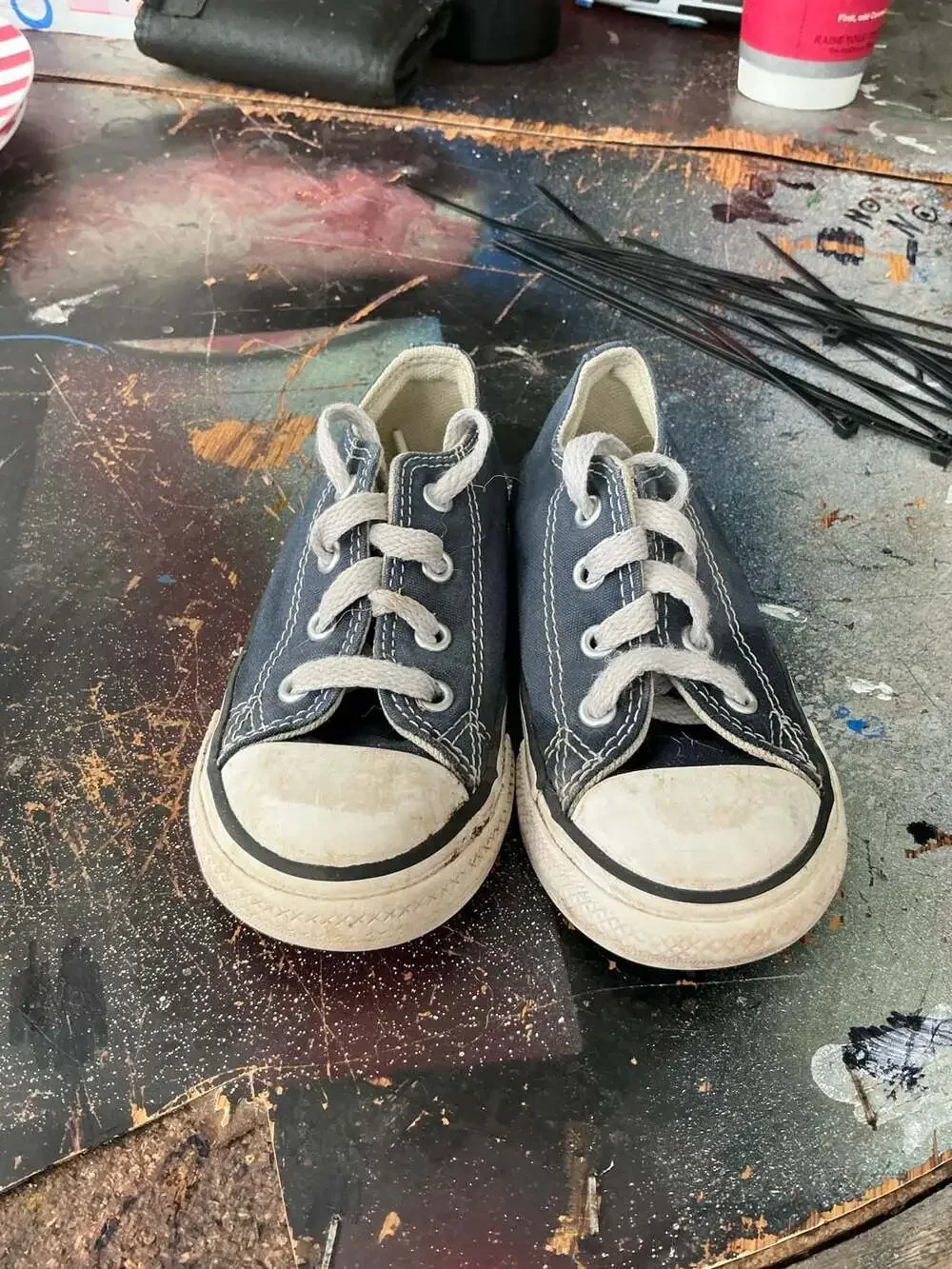 Converse Chuck Taylor All Star Low Top Navy Canvas Toddler Shoes Size 7